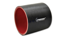 Load image into Gallery viewer, Vibrant 4 Ply Reinforced Silicone Straight Hose Coupling - 2.75in I.D. x 3in long (BLACK)