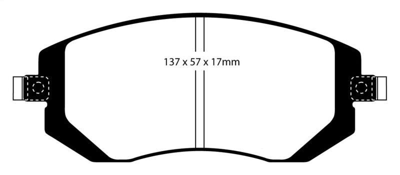 EBC 04-06 Saab 9-2X 2.0 Turbo Yellowstuff Front Brake Pads