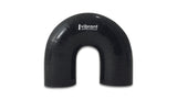 Vibrant 4 Ply Reinforced Silicone Elbow Connector - 1.75in ID x 5.50in Leg 180 Deg Elbow (BLACK)