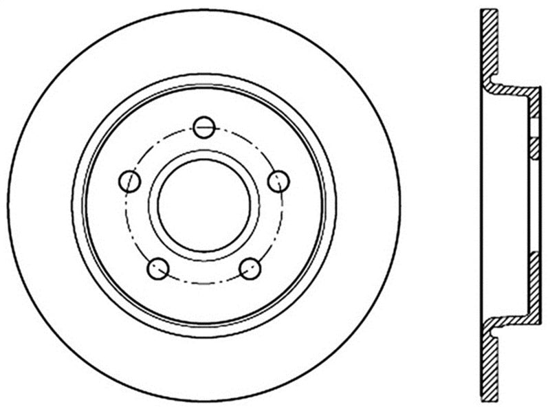 StopTech 12-15 Ford Focus w/ Rear Disc Brakes Rear Right Slotted & Drilled Rotor