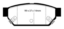 Load image into Gallery viewer, EBC 93-96 Eagle Summit 1.5 Redstuff Rear Brake Pads