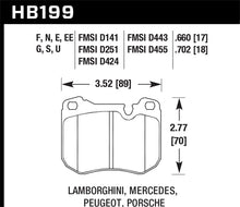 Load image into Gallery viewer, Hawk 86-89 Mercedes 560SL / 77-88 Porsche 924 / 78-81 928 / 83-89 944 HT-10 Front Race Brake Pads