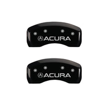 Load image into Gallery viewer, MGP 4 Caliper Covers Engraved Front &amp; Rear Acura Black Finish Silver Char 2017 Acura ILX