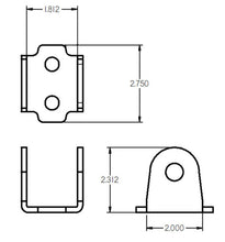 Load image into Gallery viewer, Ridetech Bolt-On Panhard Bar Frame Bracket Black Powdercoat