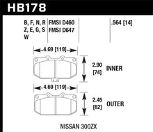 Load image into Gallery viewer, Hawk 06-07 WRX / 89-96 Nissan 300ZX / 89-93 Skyline GT-R Blue 9012 Front Race Pads