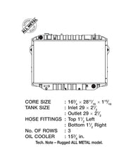 Load image into Gallery viewer, CSF 88-91 Toyota Landcruiser 3 Row All Metal Radiator