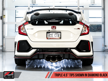 Load image into Gallery viewer, AWE Tuning 2017+ Honda Civic Type R Touring Edition Exhaust w/Front Pipe &amp; Triple Diamond Black Tips