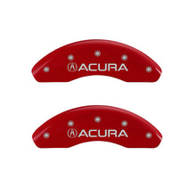 Load image into Gallery viewer, MGP 4 Caliper Covers Engraved Front Acura Engraved Rear TSX Red finish silver ch