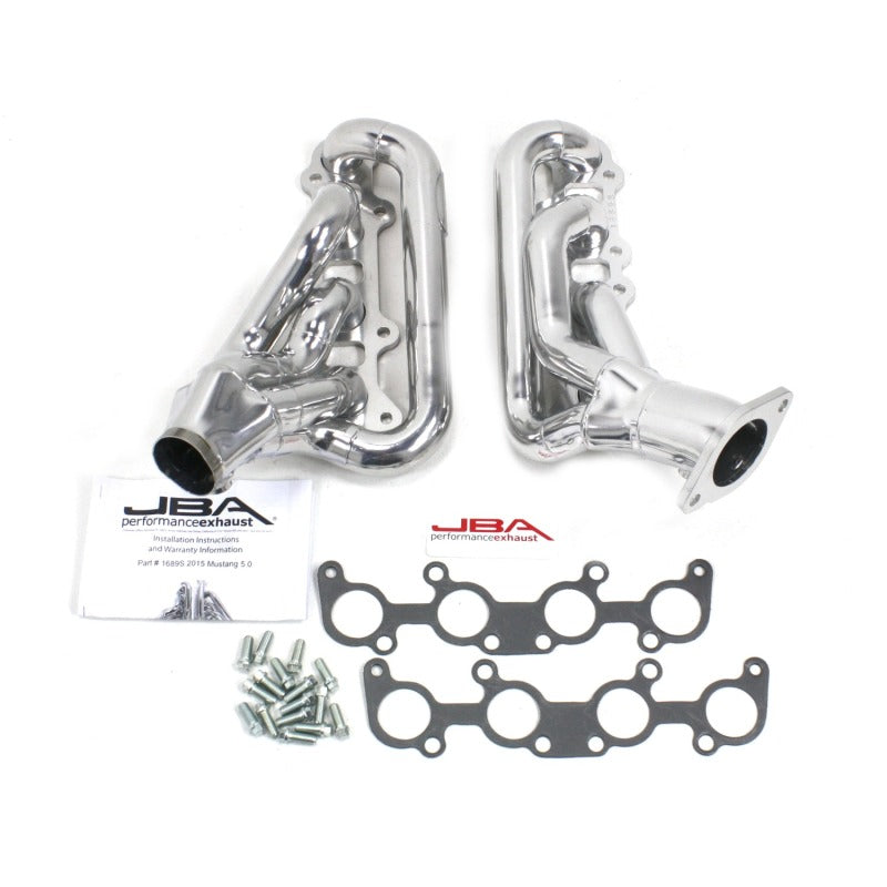 JBA 15-20 Ford Mustang 5.0L 1-3/4in Stainless Steel Silver Ceramic Shorty Header