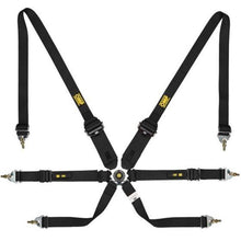 Load image into Gallery viewer, OMP Safety Harness One 2In Convertible Black Pull Up Conv Pull Down - (Fia 8853-2016)