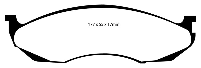 EBC 90-91 Jeep Cherokee 2.5 4WD Yellowstuff Front Brake Pads