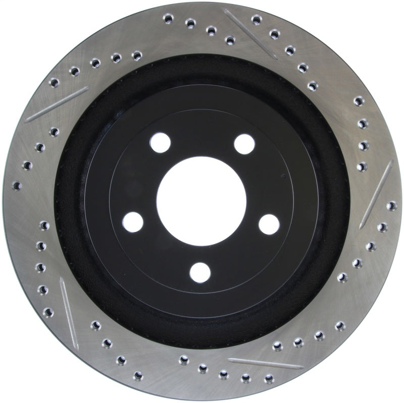 StopTech Slotted & Drilled Sport Brake Rotor - 2015 Ford Mustang GT - Rear Left