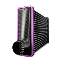 Load image into Gallery viewer, Mishimoto Universal Carbon Fiber Intercooler - Gloss Tanks - 600mm Gold Core - C-Flow - G V-Band