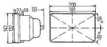 Load image into Gallery viewer, Hella Vision Plus 8in x 7in Sealed High Low Beam Headlamp - Single Lamp