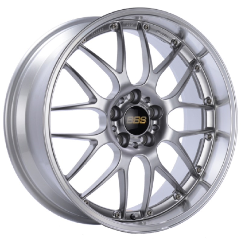 BBS RS-GT 18x8 5x112 ET35 Diamond Silver Center Diamond Cut Lip Wheel - 82mm PFS Required