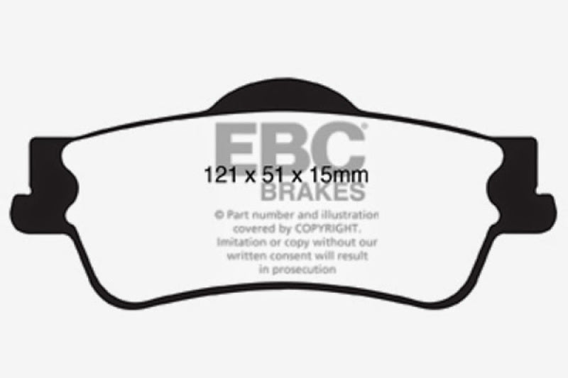 EBC 11+ Chevrolet Caprice 3.6 Ultimax2 Rear Brake Pads