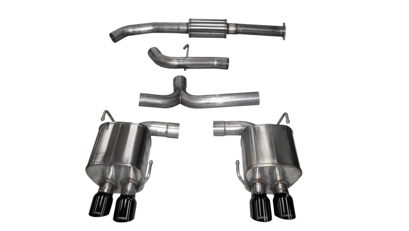 Corsa 2015-2021 Subaru WRX Cat Back Exhaust Black Quad 3.5in Tips *Sport*