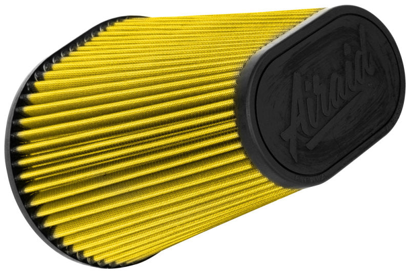 Airaid Universal Air Filter -Cone 6in FLG x 9-1/2x7-1/2in B x 6-3/8x3-3/4inTx 9-1/2in H - Synthaflow