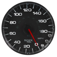 Load image into Gallery viewer, Autometer Spek-Pro Gauge Speedometer 5in 180 Mph Elec. Programmable Black/Chrome