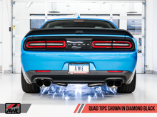 Load image into Gallery viewer, AWE Tuning 2015+ Dodge Challenger 6.4L/6.2L Non-Resonated Touring Edition Exhaust - Quad Black Tips