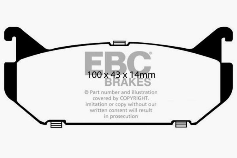 EBC 93-97 Ford Probe 2.0 16v Ultimax2 Rear Brake Pads