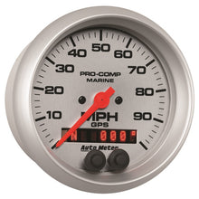 Load image into Gallery viewer, Autometer Marine Silver 3-3/8in 100MPH GPS Speedometer Gauge