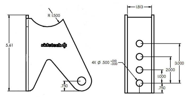 Ridetech Tri Link Axle Bracket