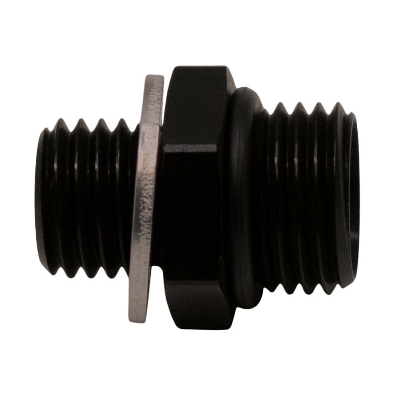 DeatschWerks 6AN ORB Male to M12 X 1.5 Metric Male (Incl O-Ring and Washer) - Anodized Matte Black