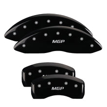 Load image into Gallery viewer, MGP 4 Caliper Covers Engraved Front Acura Engraved Rear MDX Black finish silver ch