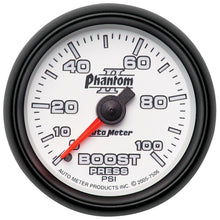 Load image into Gallery viewer, Autometer Phantom II 52.4mm Mechanical 0-100psi Boost Gauge