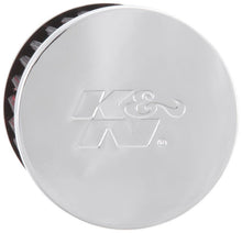 Load image into Gallery viewer, K&amp;N Rubber Base Chrome Top Push-In Crankcase Vent Filter 3in OD x 2-1/2in H.