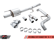 Load image into Gallery viewer, AWE Tuning 2015+ Ford F-150 0FG Single Exit Performance Exhaust System w/4.5in Chrome Silver Tips