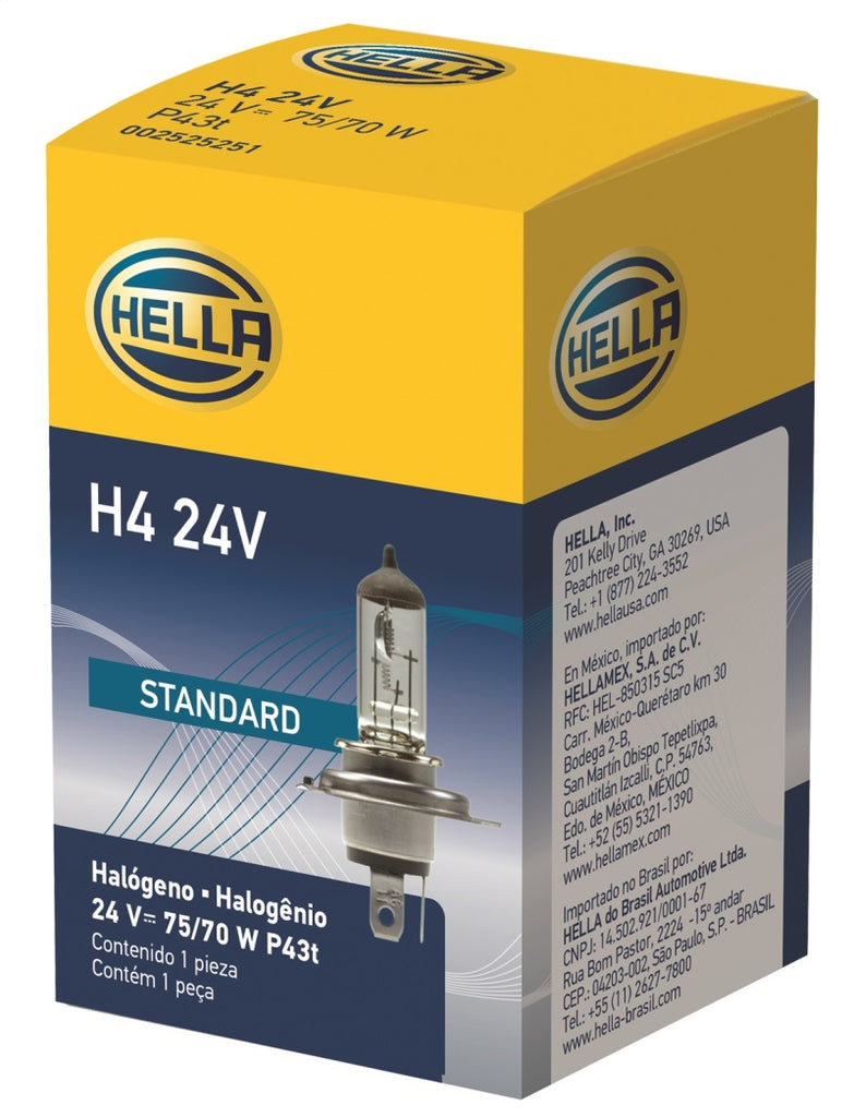 Hella H4 24V 75/70W P43t T4.625 Halogen Bulb