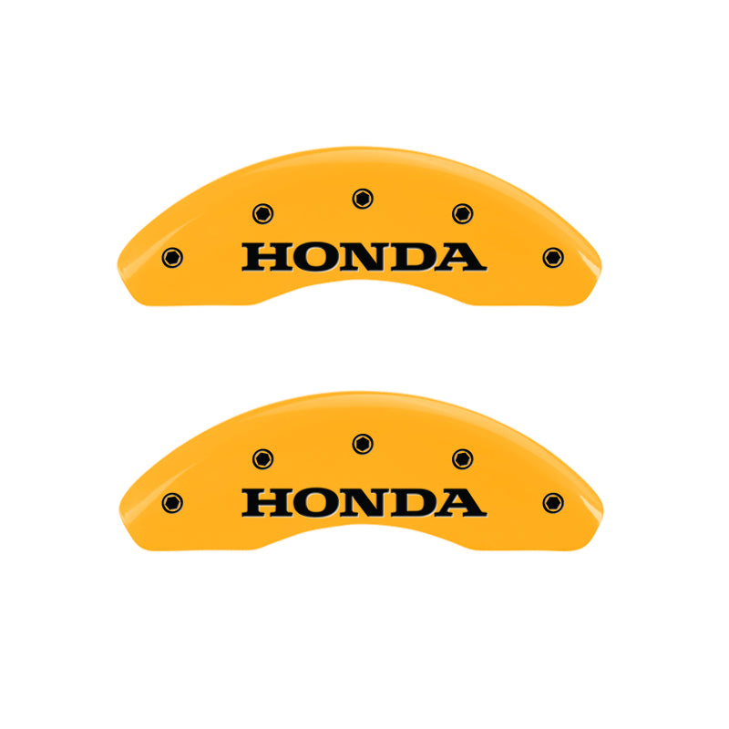 MGP 4 Caliper Covers Engraved Front Honda Rear H Logo Yellow Finish Black Char 2003 Honda Element