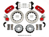 Wilwood AERO4 / MC4 Rear Kit 14.00 Drilled Red Currie Pro-Tour Unit Bearing Floater