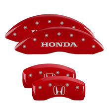 Load image into Gallery viewer, MGP 4 Caliper Covers Engraved Front &amp; Rear MGP Red finish silver ch