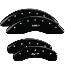 Load image into Gallery viewer, MGP 4 Caliper Covers Engraved Front &amp; Rear Oval logo/Ford Black finish silver ch