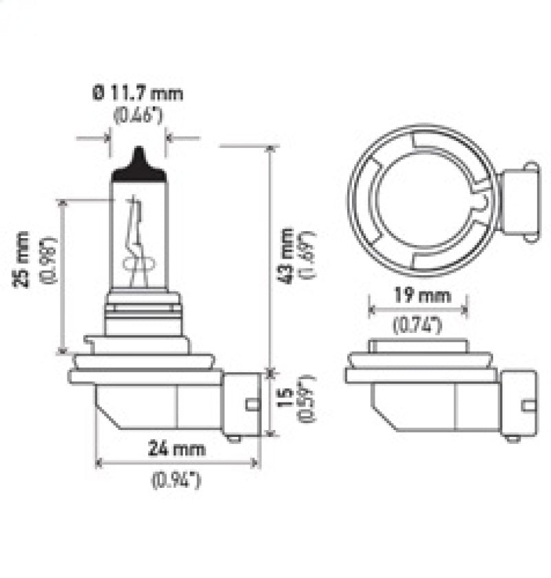 Hella Bulb H11 12V 55W Pgj192 T4