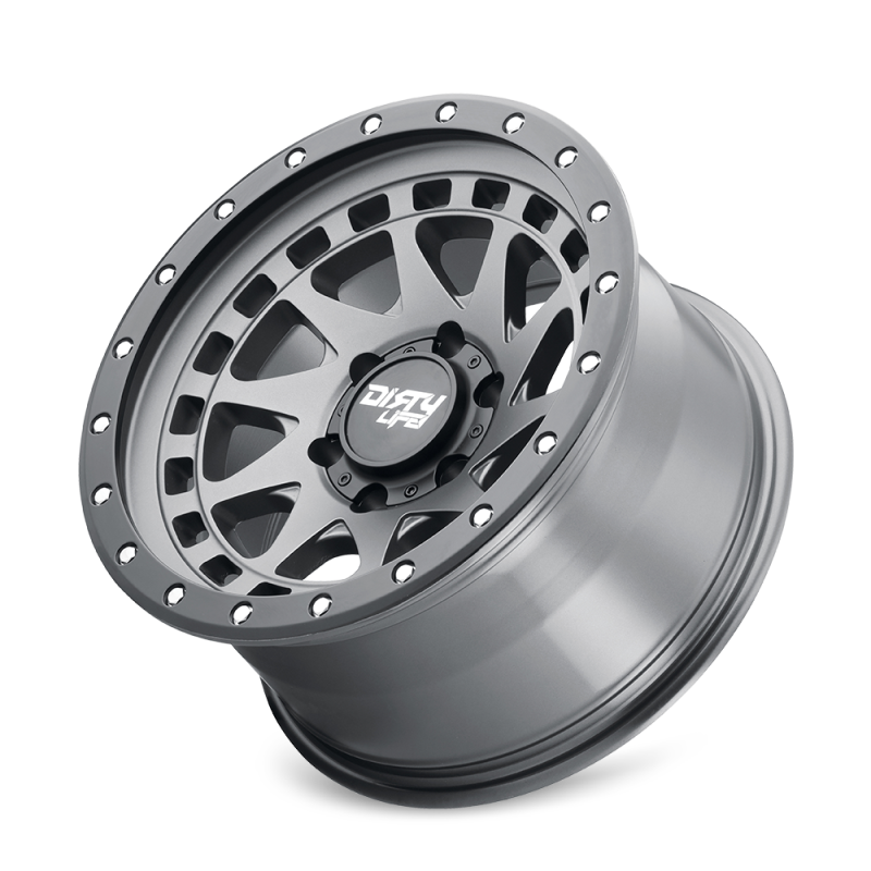 Dirty Life 9311 Enigma Pro 17x9/8x170 BP/-12mm Offset/130.8mm Hub Satin Graphite Wheel - Beadlock