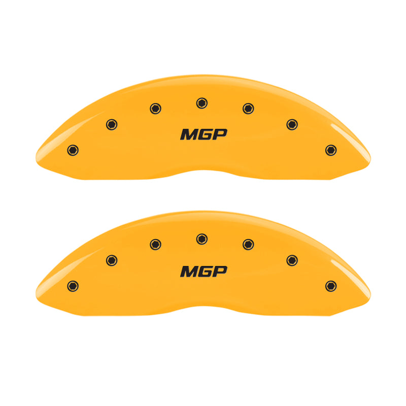 MGP 4 Caliper Covers Engraved Front & Rear JEEP Yellow finish black ch