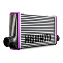 Load image into Gallery viewer, Mishimoto Universal Carbon Fiber Intercooler - Gloss Tanks - 600mm Black Core - S-Flow - BK V-Band