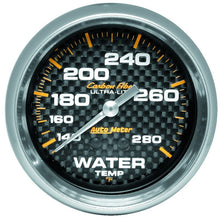 Load image into Gallery viewer, Autometer Carbon Fiber 2-5/8in 140-280 Deg F Mechanical Water Temp Gauge