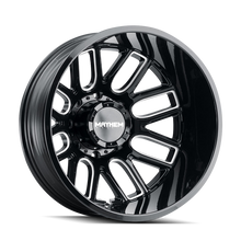 Load image into Gallery viewer, Mayhem 8107D Cogent Dually 20x8.25/8x165.1 BP/-192mm Offset/121.3mm Hub Black w/ Milled Spokes Wheel