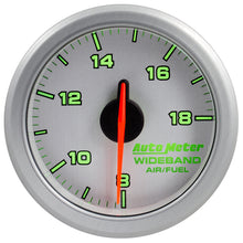 Load image into Gallery viewer, Autometer Airdrive 2-1/6in Wideband Air / Fuel Gauge 10:1-17:1 ARF Range - Silver