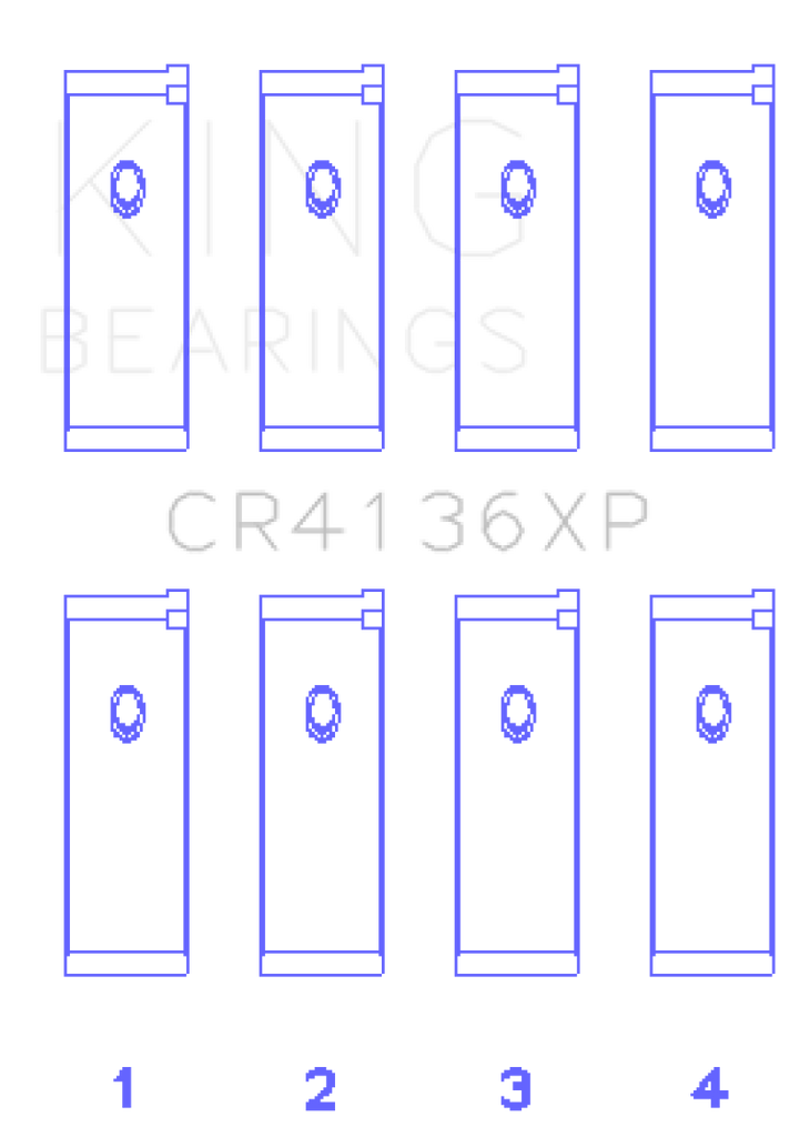 King Engine Bearings Nissan SR20DE/DET RWD (2.0L) Performance Rod Bearing Set - Size +0.25mm