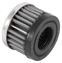 Load image into Gallery viewer, K&amp;N Rubber Base Crankcase Vent Filter - Chrome 1in Flange ID x 2in OD x 1.5in Height