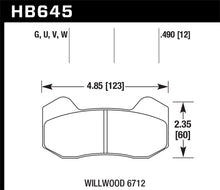 Load image into Gallery viewer, Hawk Wilwood DynaPro 6 (Type 6712) DTC-70 Brake Pads