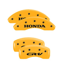 Load image into Gallery viewer, MGP 4 Caliper Covers Engraved Front Honda Engraved Rear CR-V Yellow finish black ch