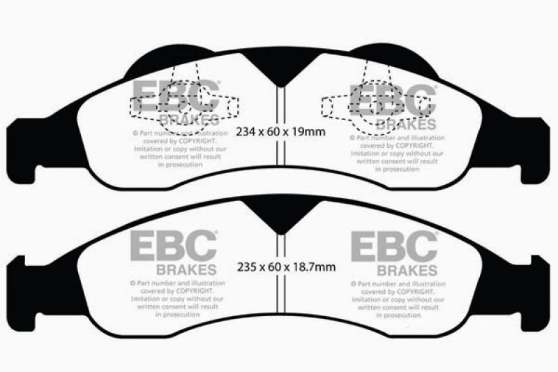 EBC 07-09 Ford Expedition 5.4 2WD Ultimax2 Front Brake Pads