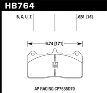 Load image into Gallery viewer, Hawk AP Racing CP7555D70 DTC-60 AP Racing Brake Pads